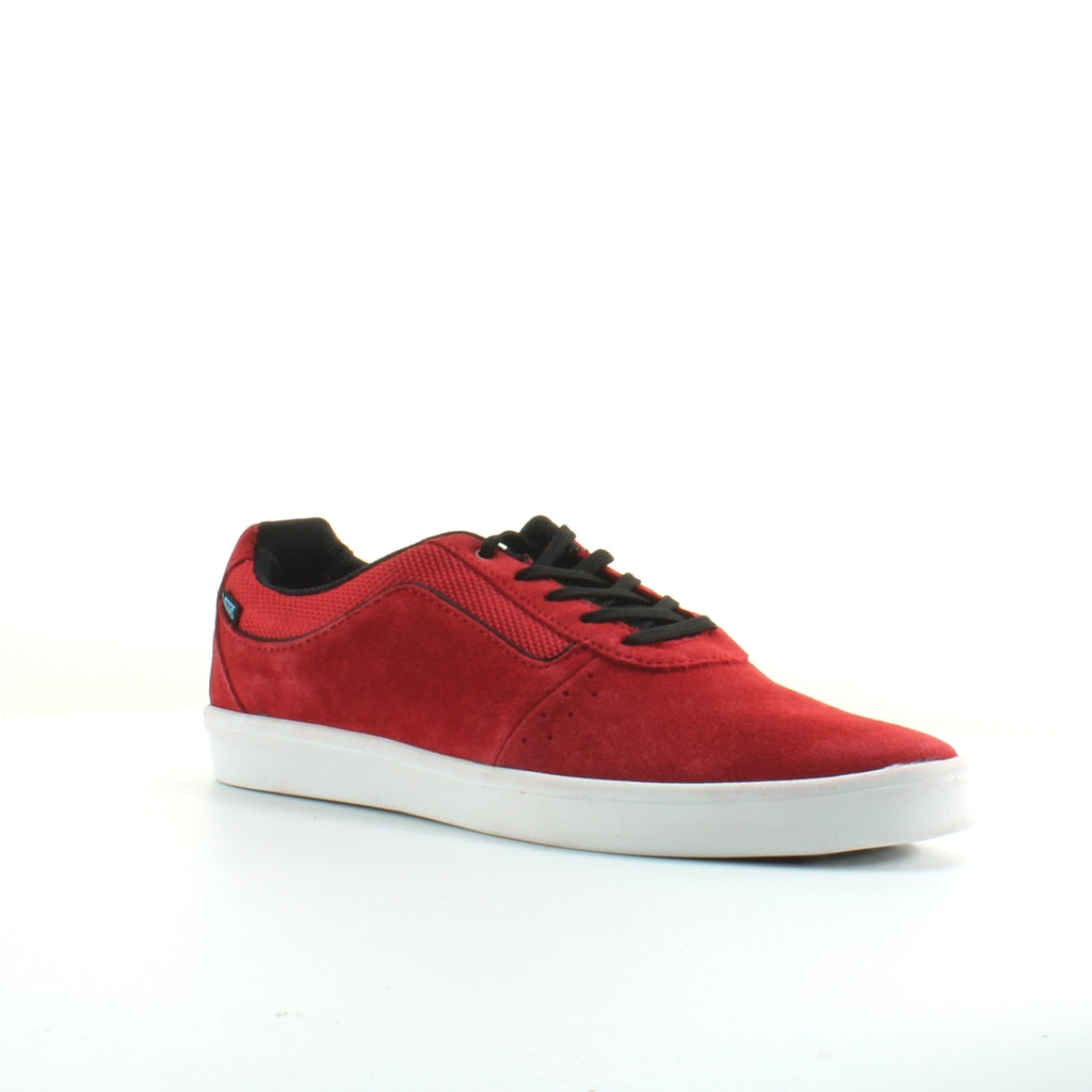 Vans LXVI Numeral Red Black Suede Leather Lace Up Unisex Trainers SEMY25