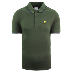 Lyle & Scott Golf Tipped Mens Green Polo Shirt