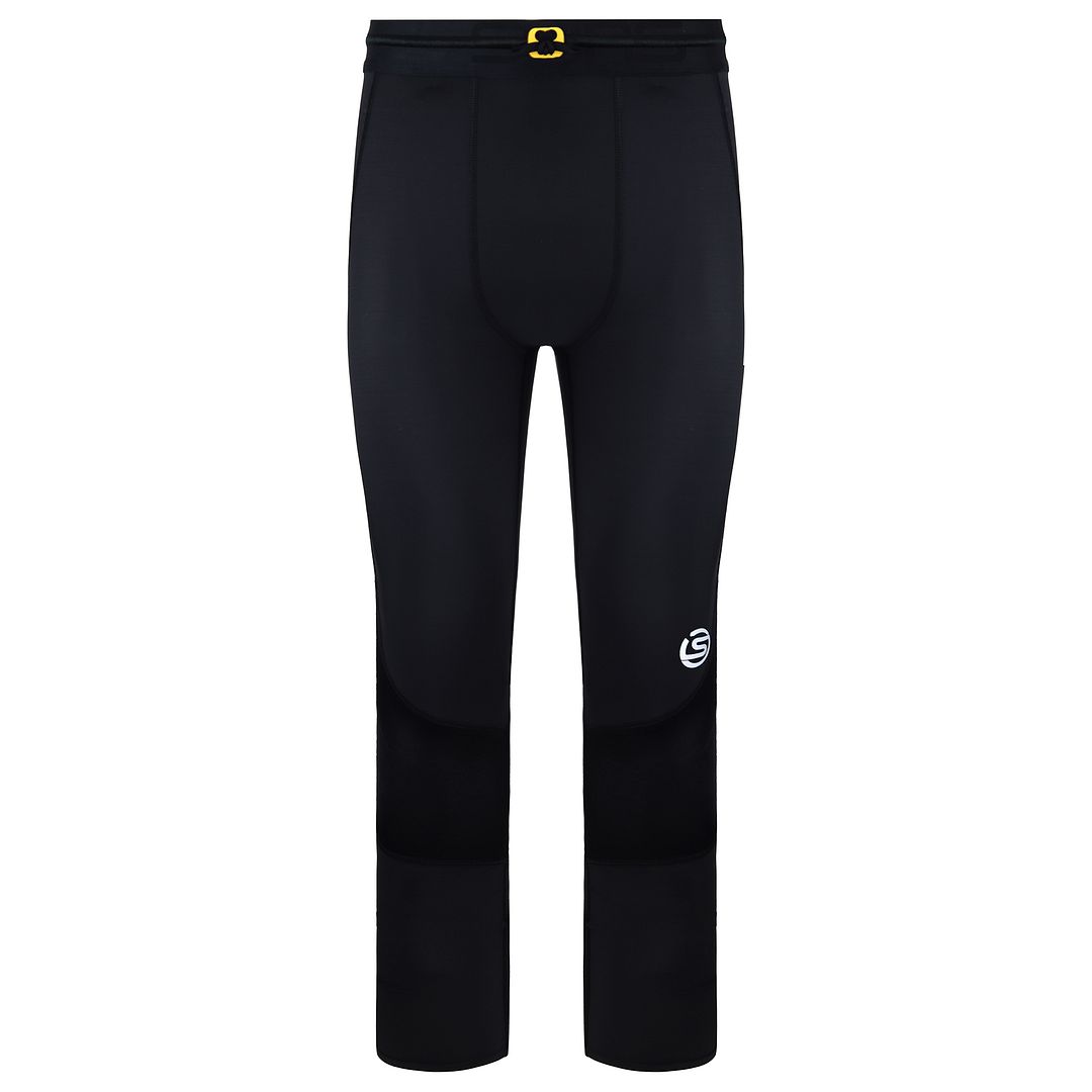 Skins Series-3 Stretch Waist Black Mens Leggings