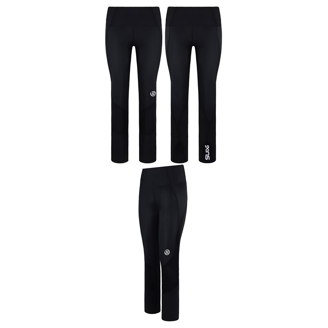 Skins Series-3 Stretch Womens Black Leggings