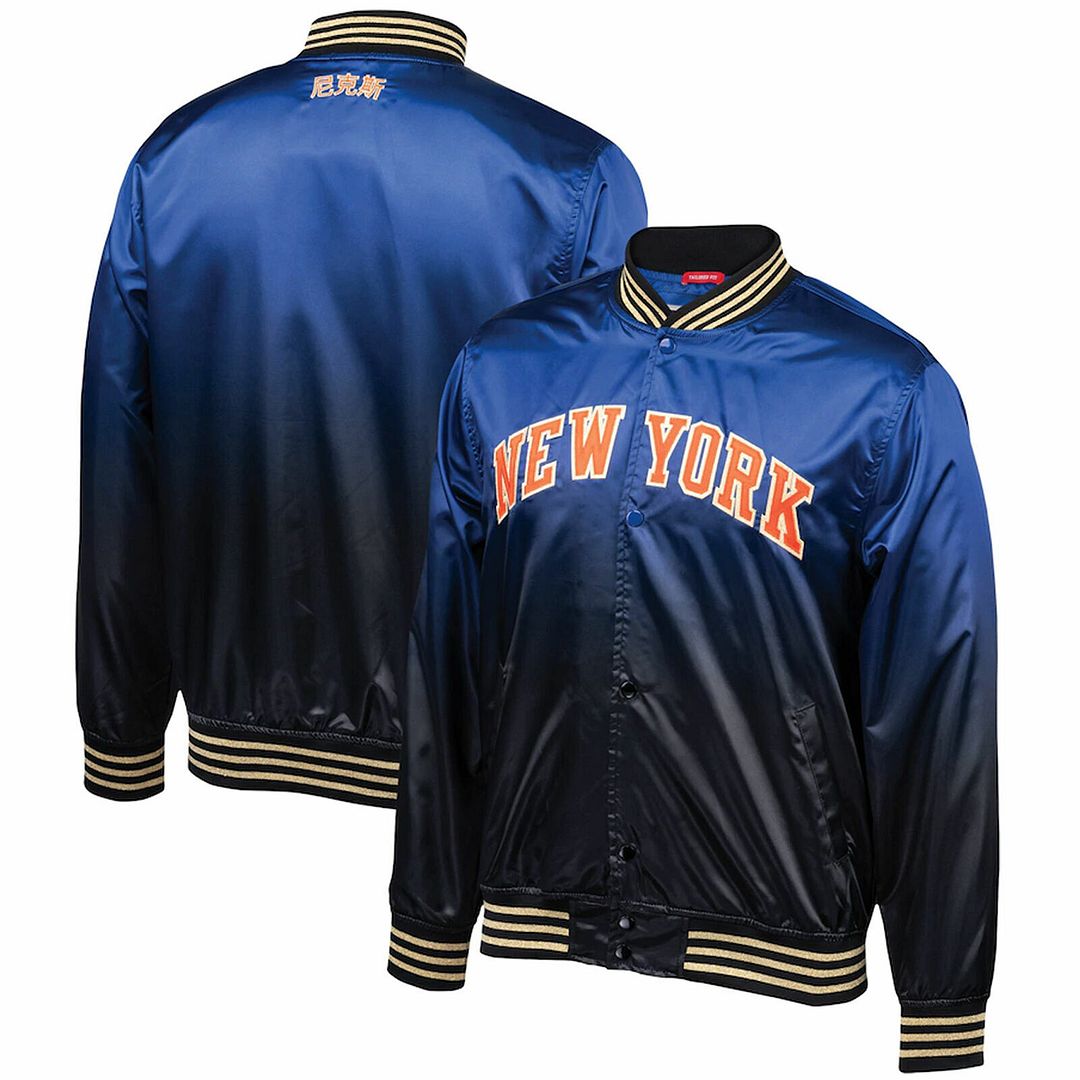 Mitchell & Ness New York Knicks Mens Satin Bomber Jacket