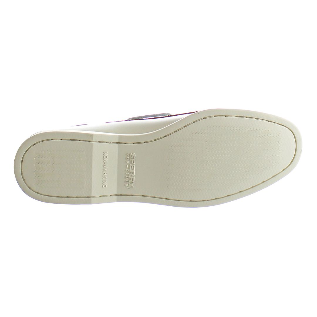 Sperry A/0 2-Eye Pin Perf Mens White Boat Shoes