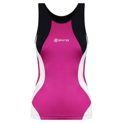 Skins Triathlon Womens Pink Racer Back Compression Top