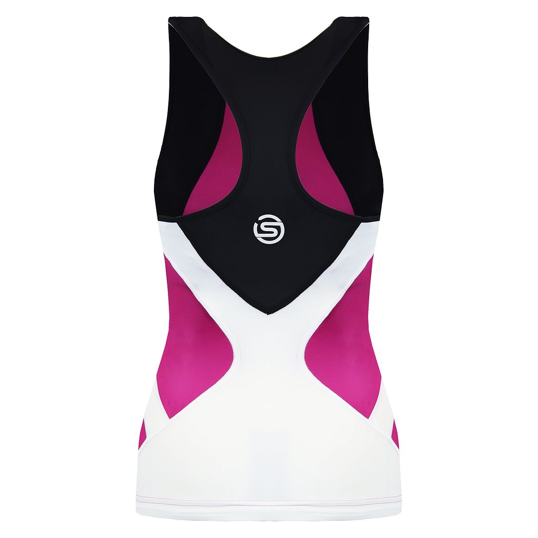 Skins Triathlon Womens Pink Racer Back Compression Top