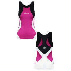 Skins Triathlon Womens Pink Racer Back Compression Top