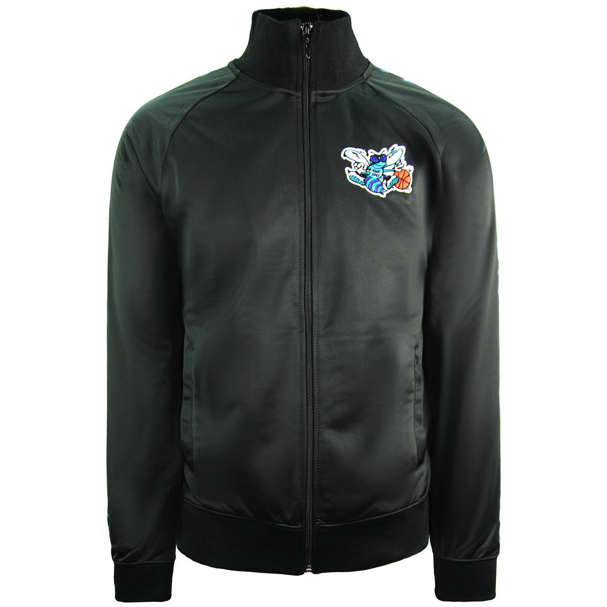 Mitchell & Ness Charlotte Hornets Mens Black Track Jacket