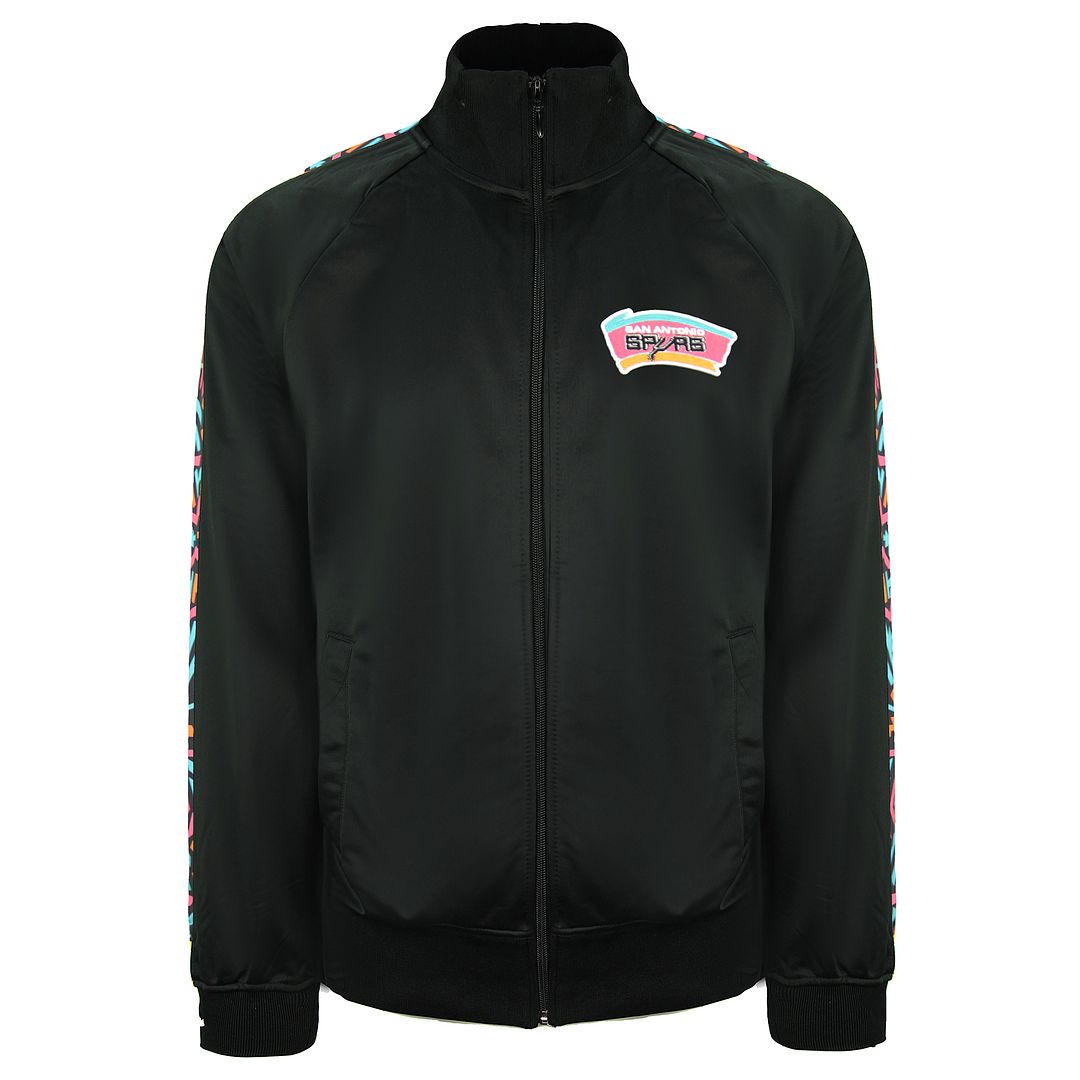 Mitchell & Ness San Antonio Mens Black Track Jacket