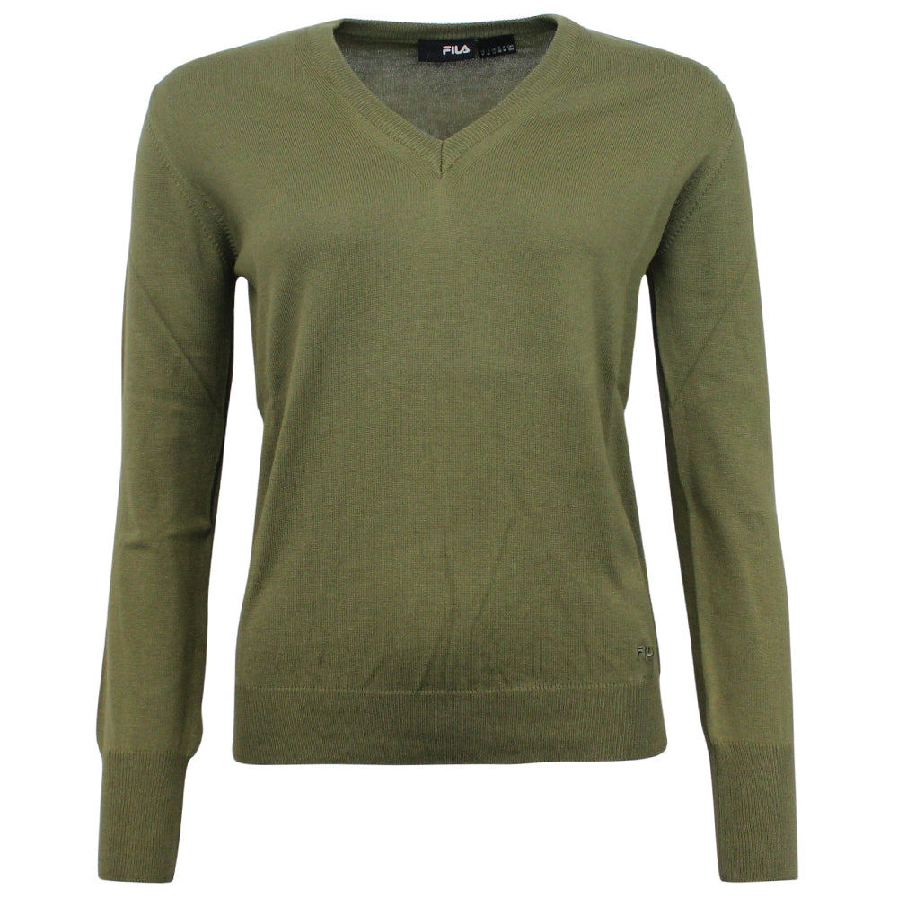 Fila Plain Mens Green Sweater