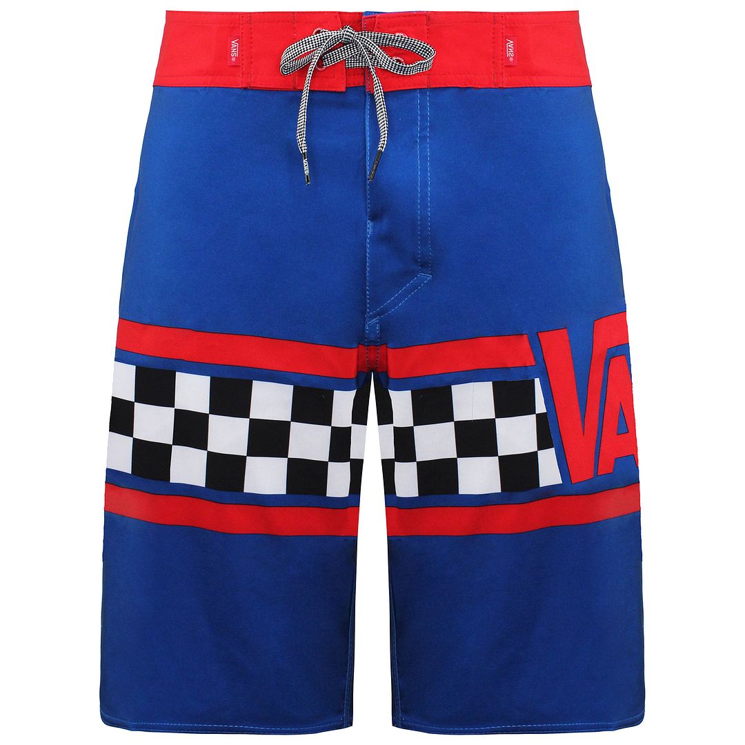 Vans Off The Wall Stretch Waist Blue/Red Mens Board Shorts V0QNFV1