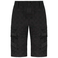 Vans Of The Wall Terrain Cargo Black/Grey Mens Checkered Shorts VN 0 MEND1Y