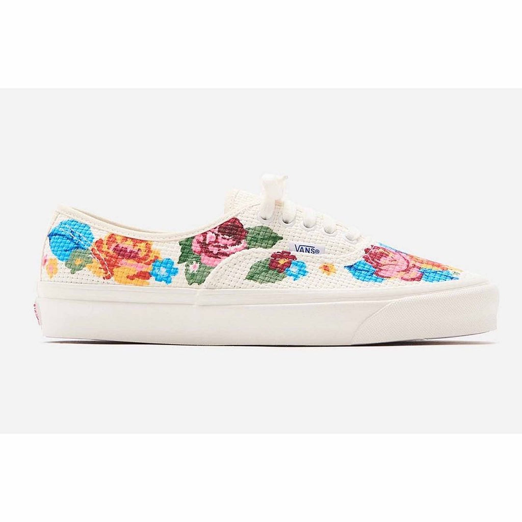 Vans Authentic Needlepoint 44 DX Floral Mens White Plimsolls