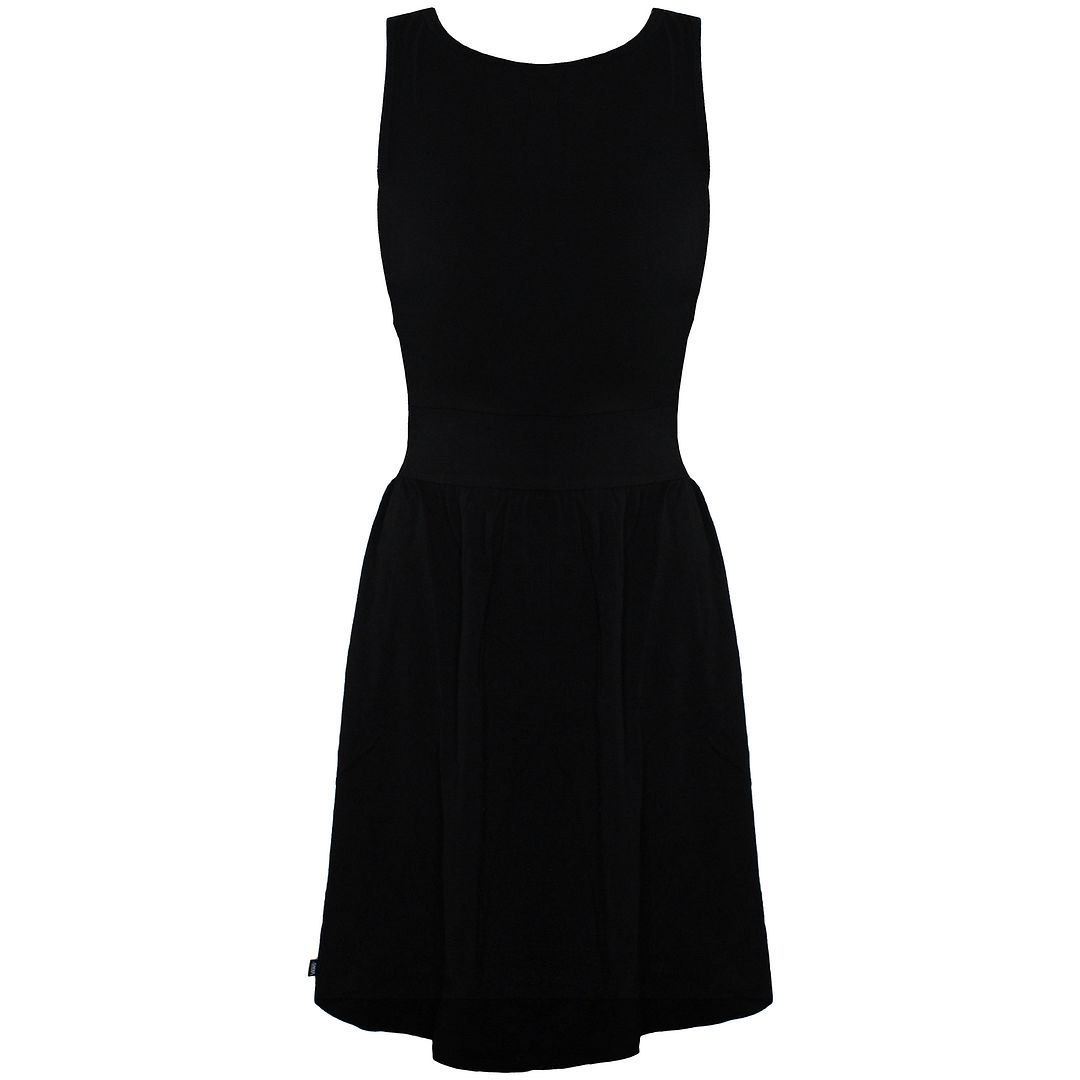 Vans Round Neck Black Sleeveless Womens Libbey Dress VN OVX5BLK