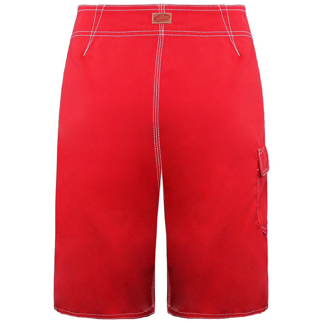 Vans Off The Wall Adjustable Waist Red Mens Plain Shorts VVQT6NZ