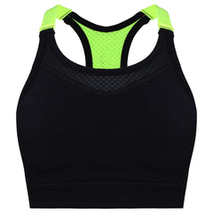 Xinx Performance Sleeveless Black/Yellow Womens Flash Sports Bra