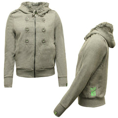 Gio-Goi Fleece Womens Grey Track Jacket