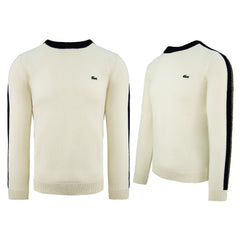 Lacoste Wool Mens White Sweater