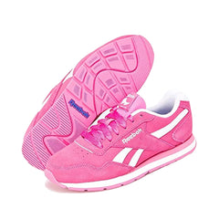 Reebok Royal Glide Lace Up Pink Suede Leather Womens Trainers AQ9171