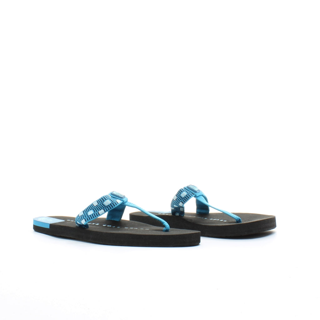 Keilni Black Blue Fip Flops