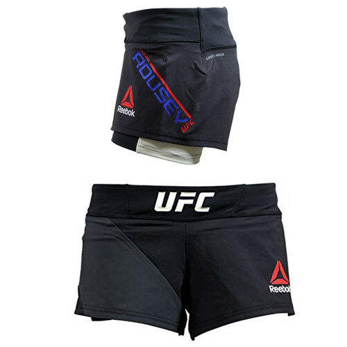 Reebok UFC Ronda Rousey Octagon Black Shorts