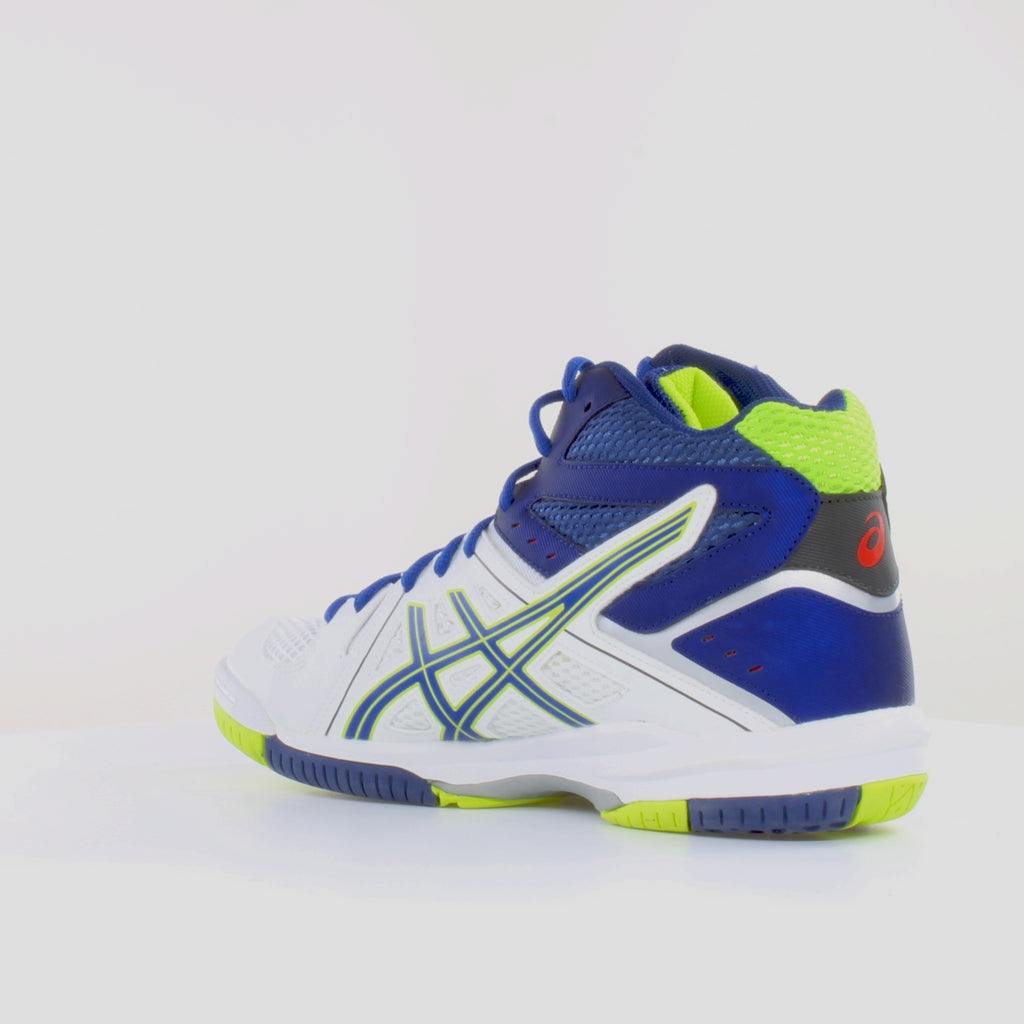 Asics Gel-Task White Blue Synthetic Mens Lace Up Trainers B506Y 0142