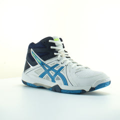 Asics Gel-Task White Blue Synthetic Mens Lace Up Trainers B506Y 0143