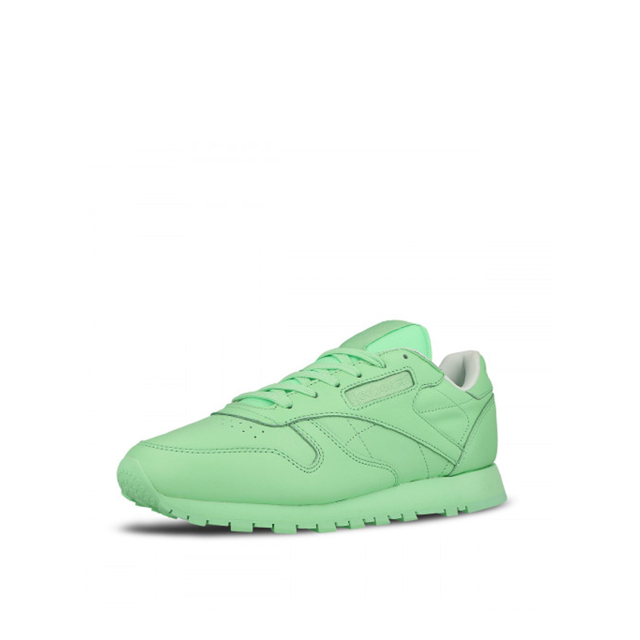 Reebok Classic Pastels Lace-Up Green Smooth Leather Womens Trainers BD2773