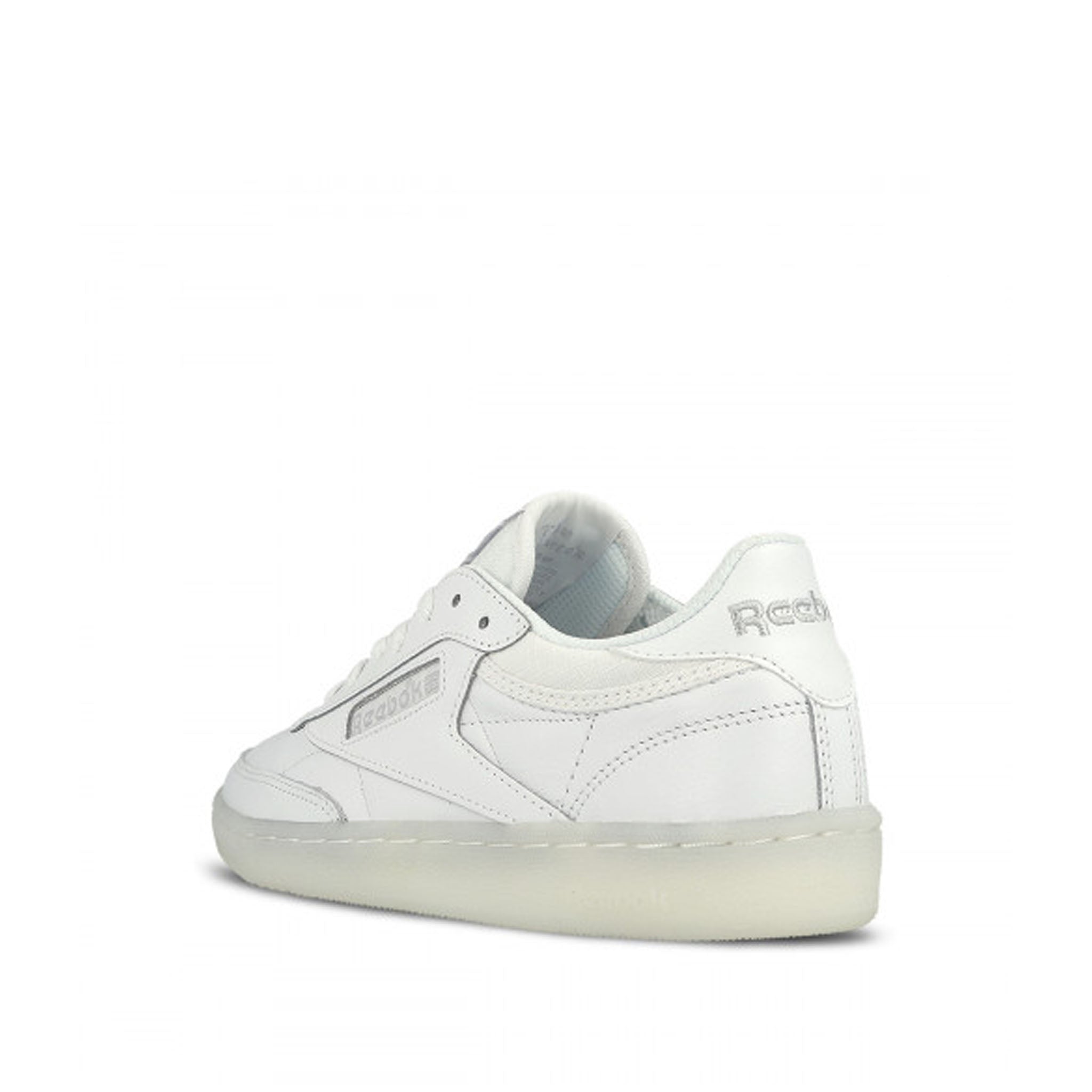 Reebok Club C 85 On The Court LaceUp White Smooth Leather Womens Trainers BD3096