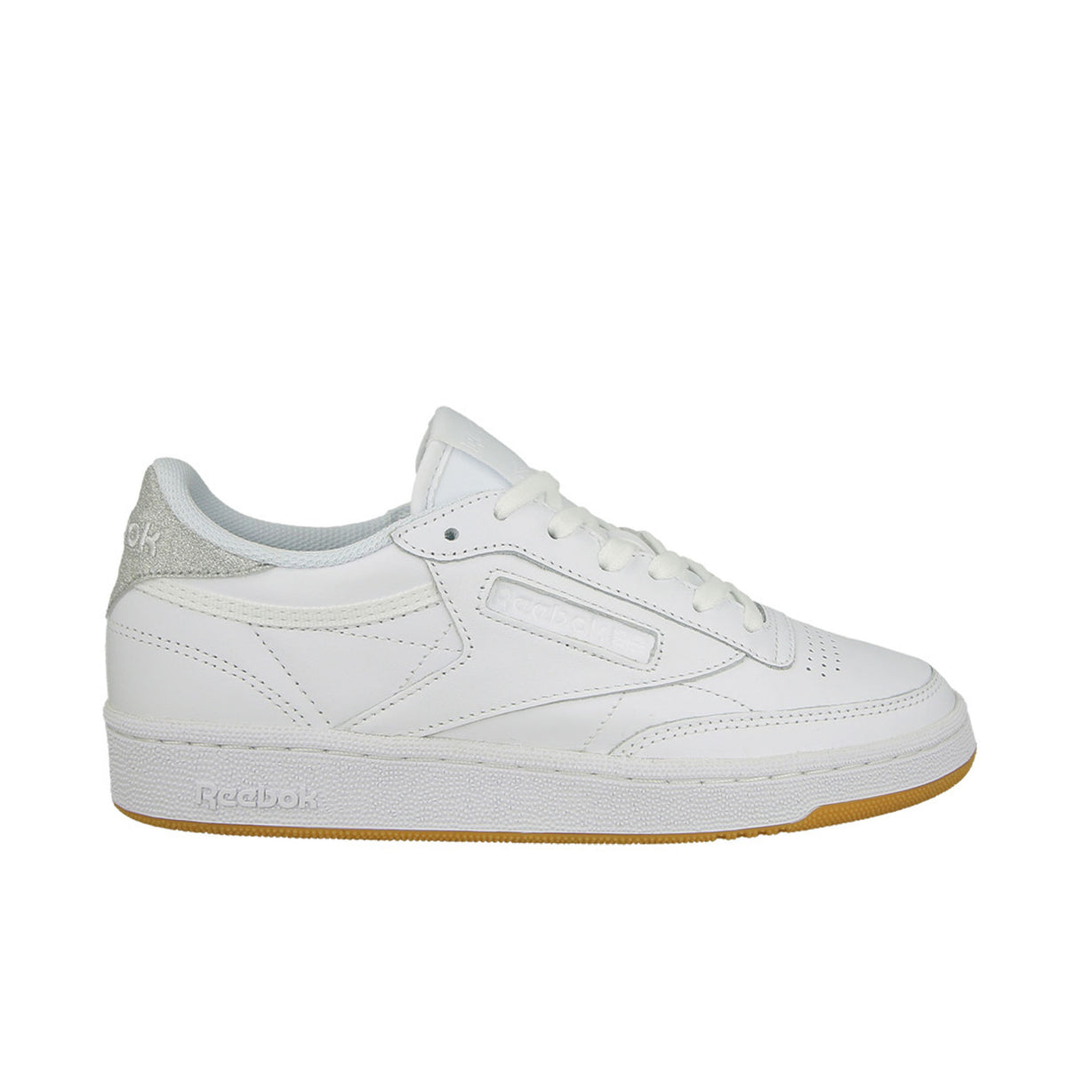 Reebok Club C 85 Diamond Lace-Up White Smooth Leather Womens Trainers BD4427