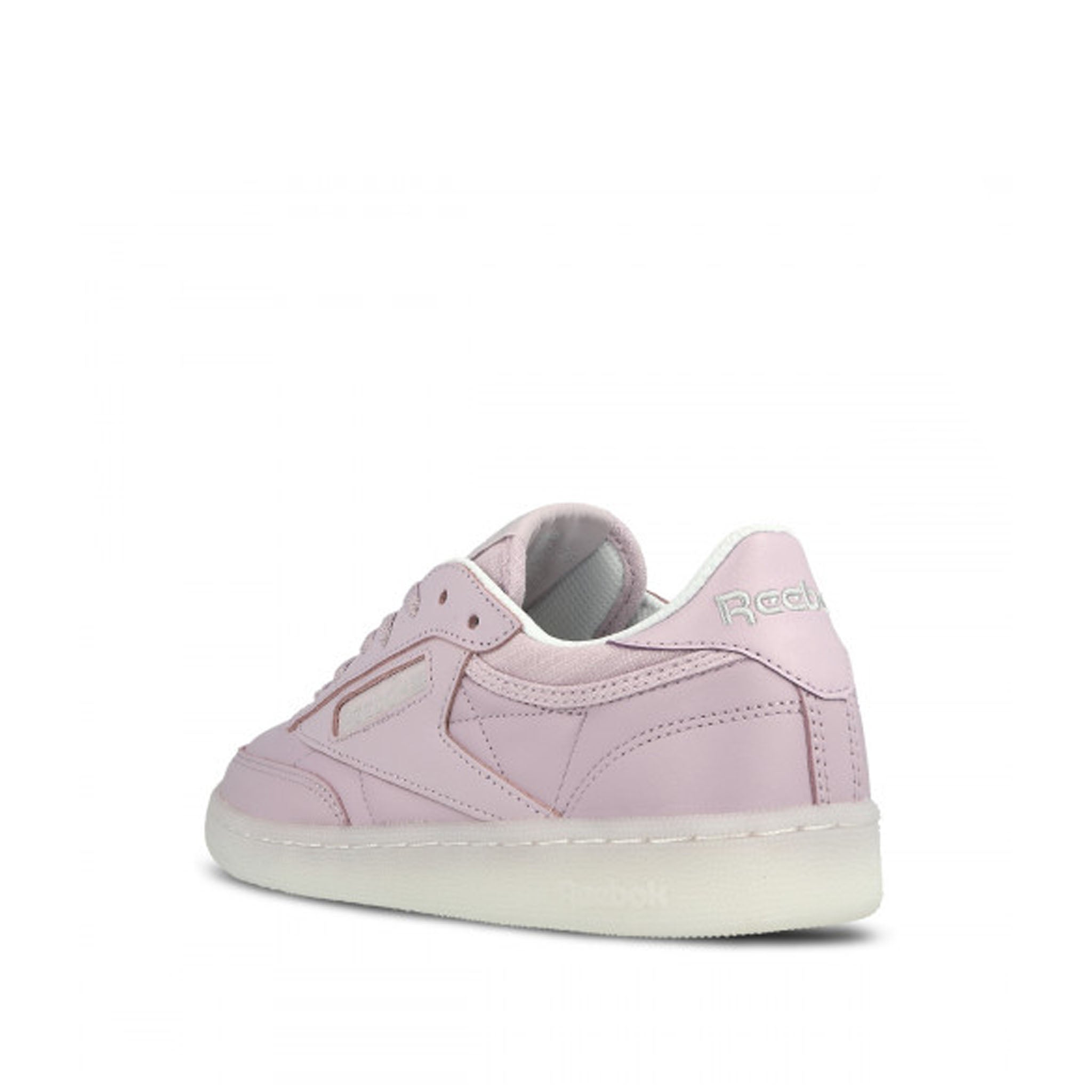 Reebok Club C 85 On The Court Lace-Up Pink Smooth Leather Womens Trainers BD4463