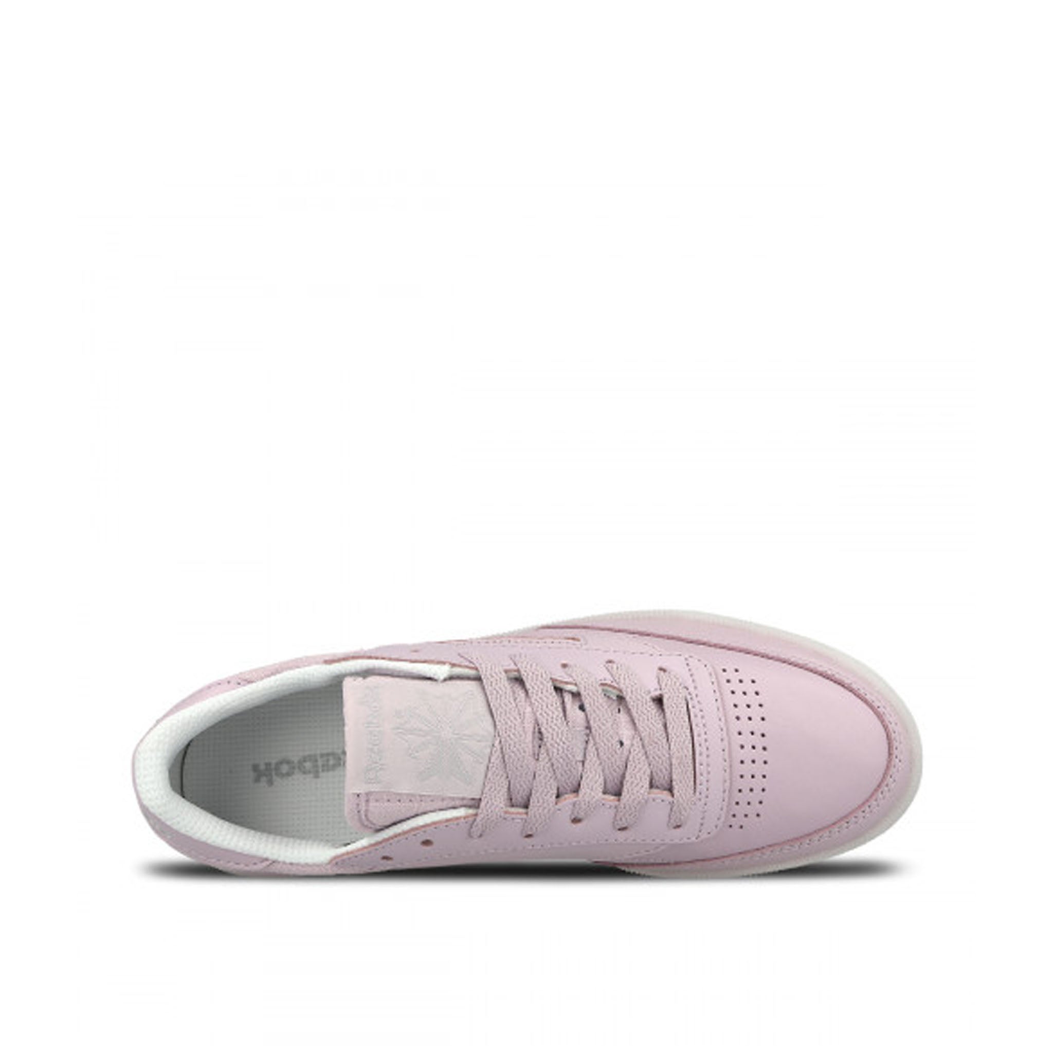 Reebok Club C 85 On The Court Lace-Up Pink Smooth Leather Womens Trainers BD4463