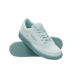 Reebok Club C85 Lace-Up Blue Suede Leather Womens Trainers BS6528