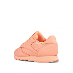 Reebok Classic Lace-Up Orange Smooth Leather Womens Trainers BS7912