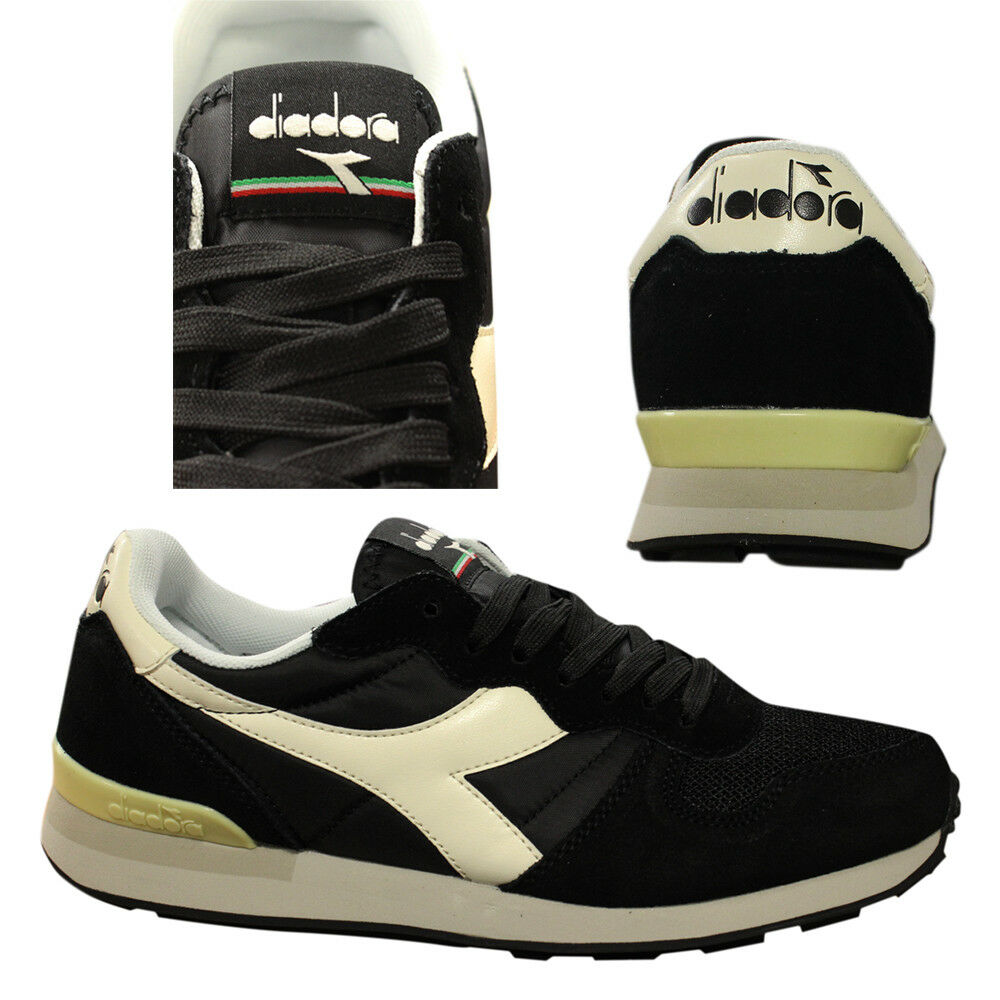 Diadora Camaro Mens Unisex Lace Up Trainers Suede Nylon Black C2609 B73A