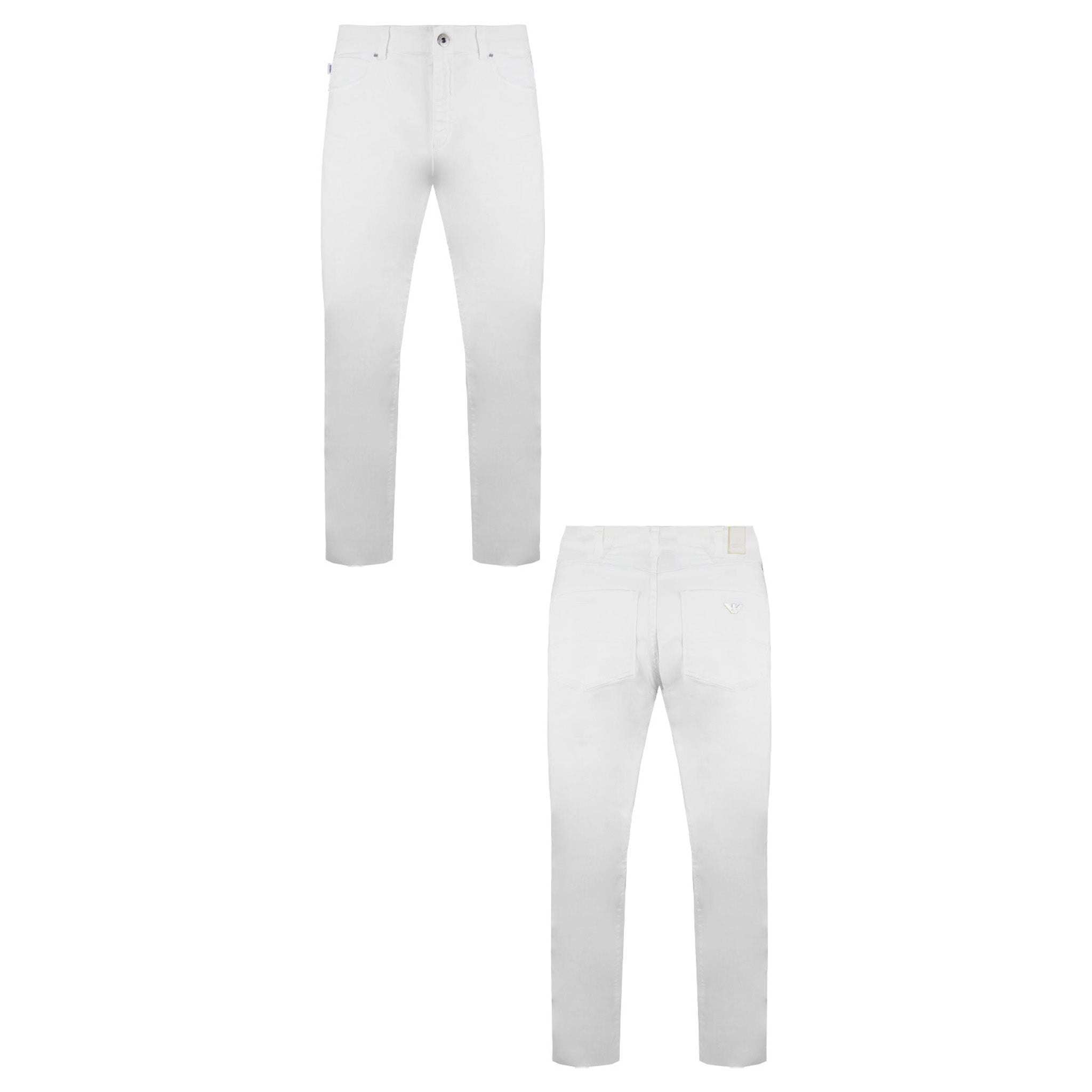 Armani Jeans J45 Slim Fit Mens White Denim