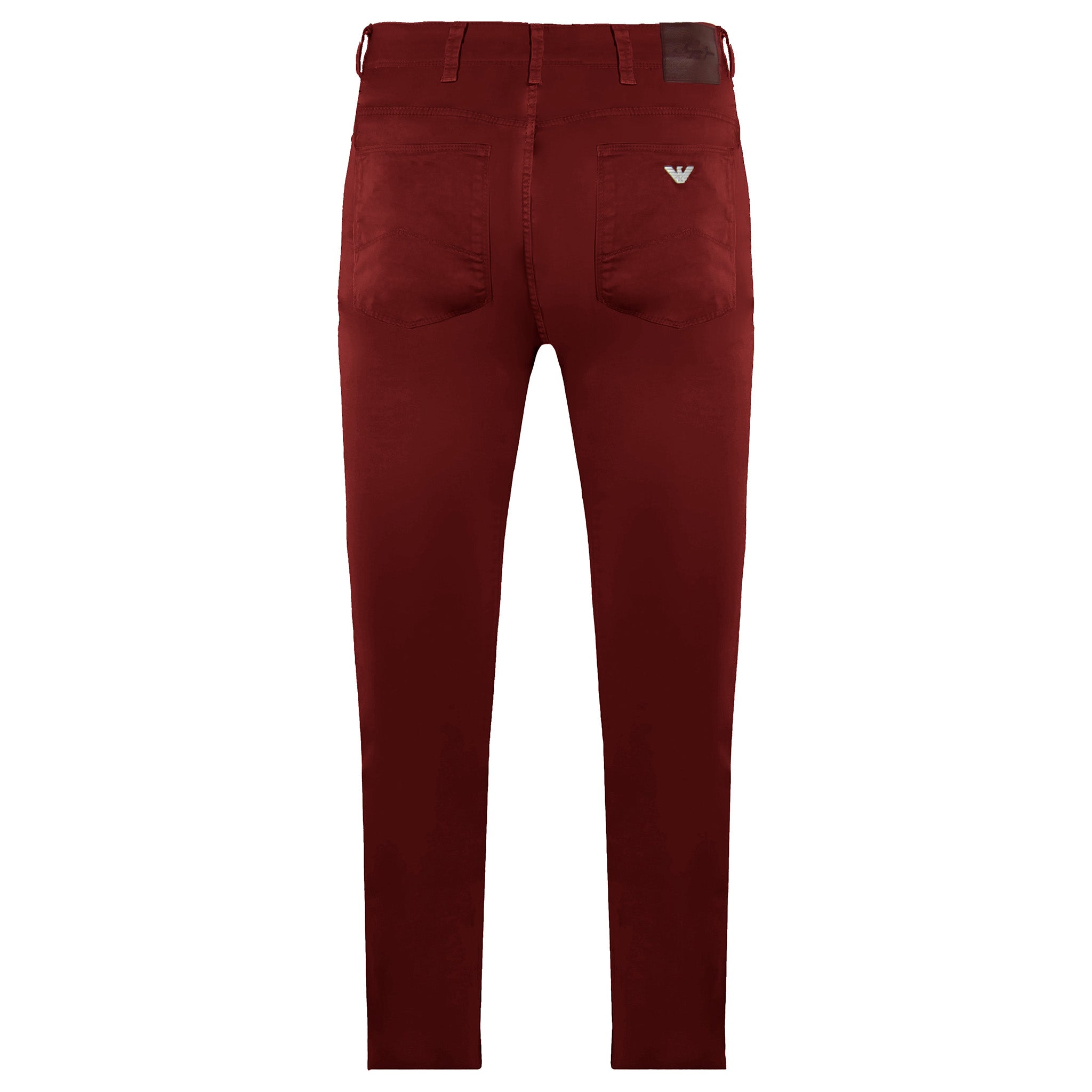 Armani Jeans J06 Slim Fit Mens Burgundy Trousers