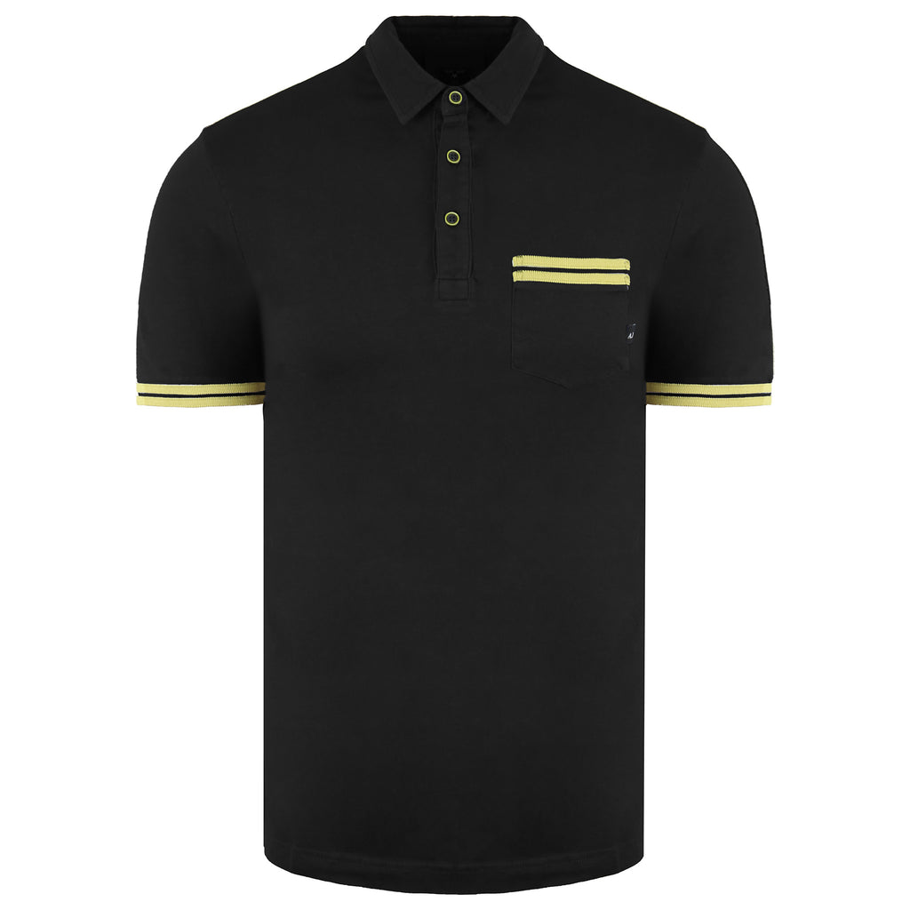 Armani Jeans Slim Fit Mens Black Polo Shirt