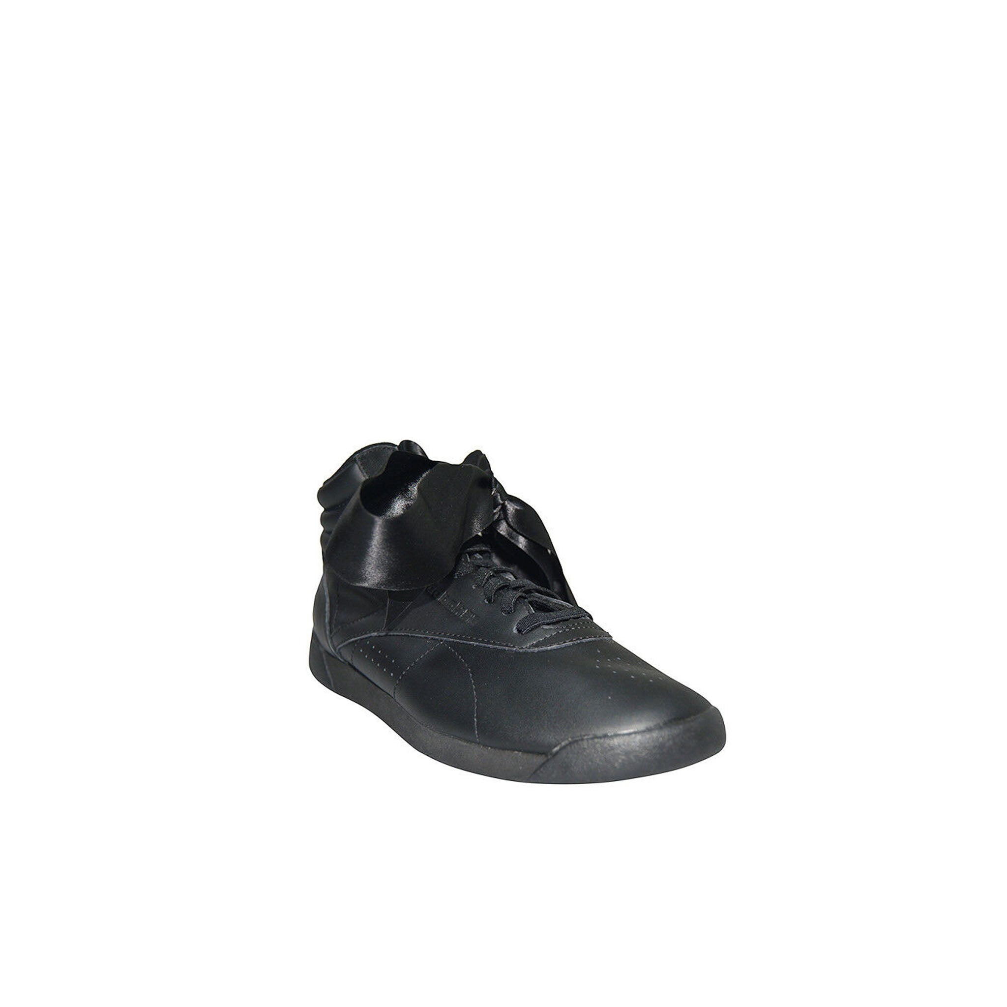 Reebok Freestyle High Satin Bow Womens Black Trainers