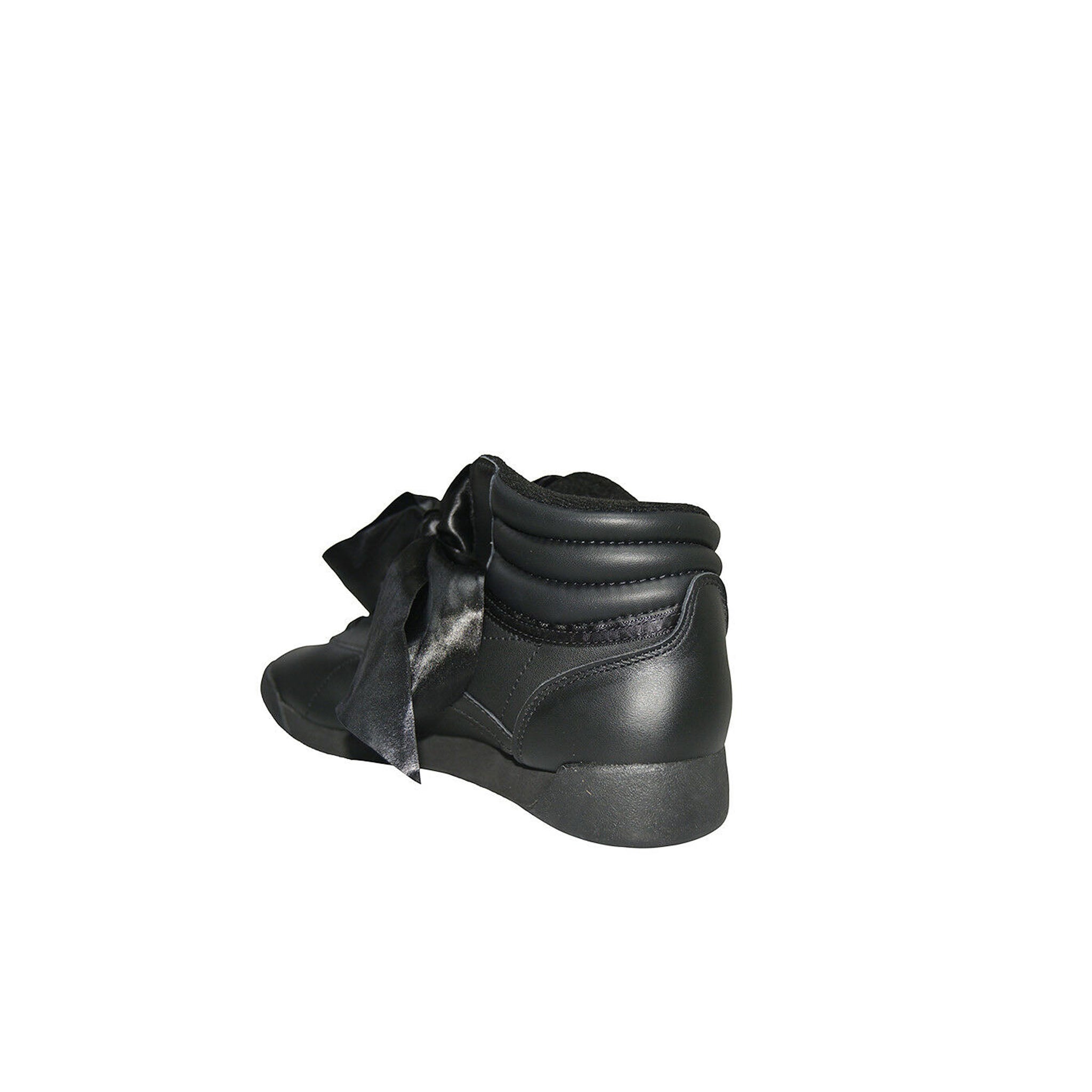 Reebok Freestyle High Satin Bow Womens Black Trainers