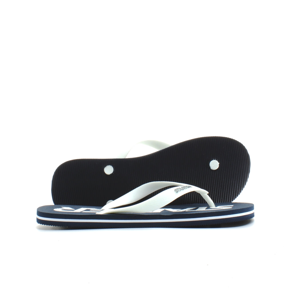 Starter Phoenix Mens Navy White Synthetic Mens Slip On Thong Flip Flops