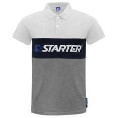 Starter Impulse Mens White Grey Polo Shirt