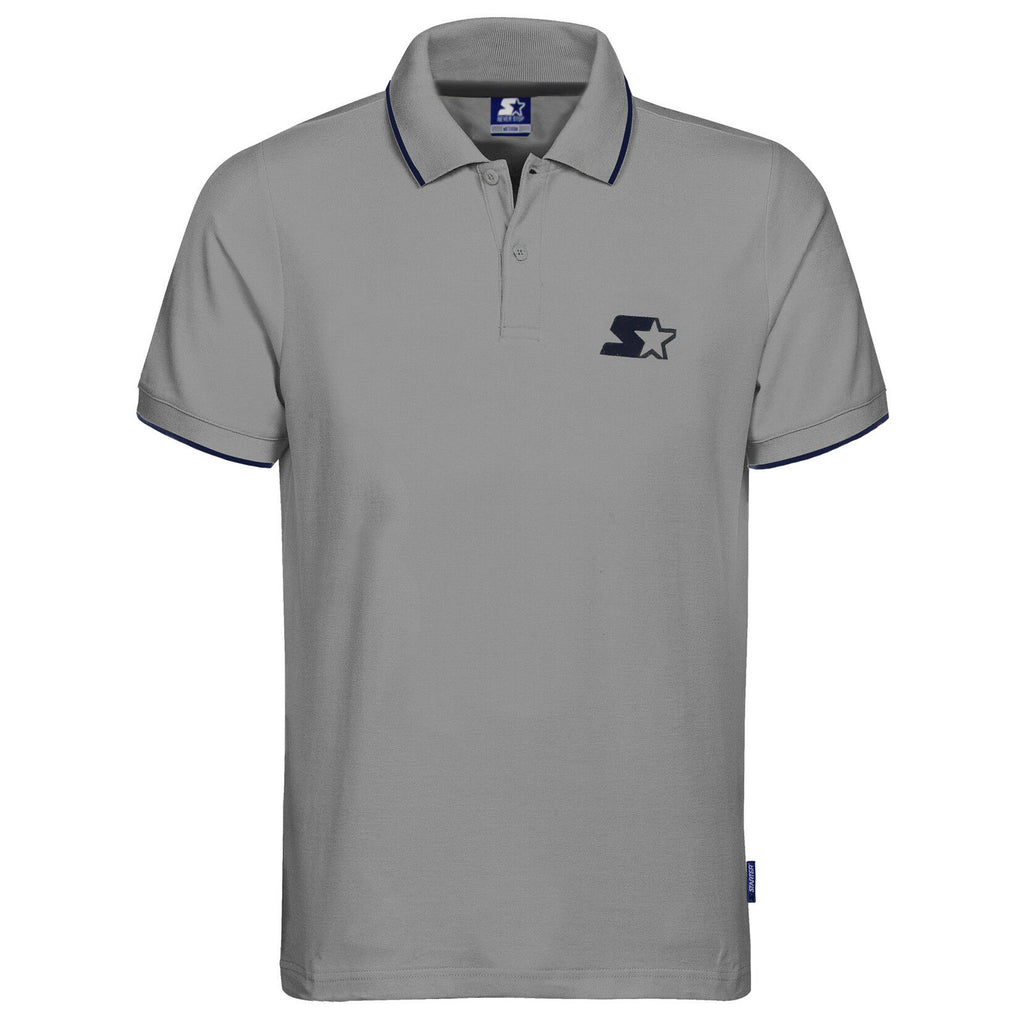 Starter Enhance Logo Mens Grey Polo Shirt