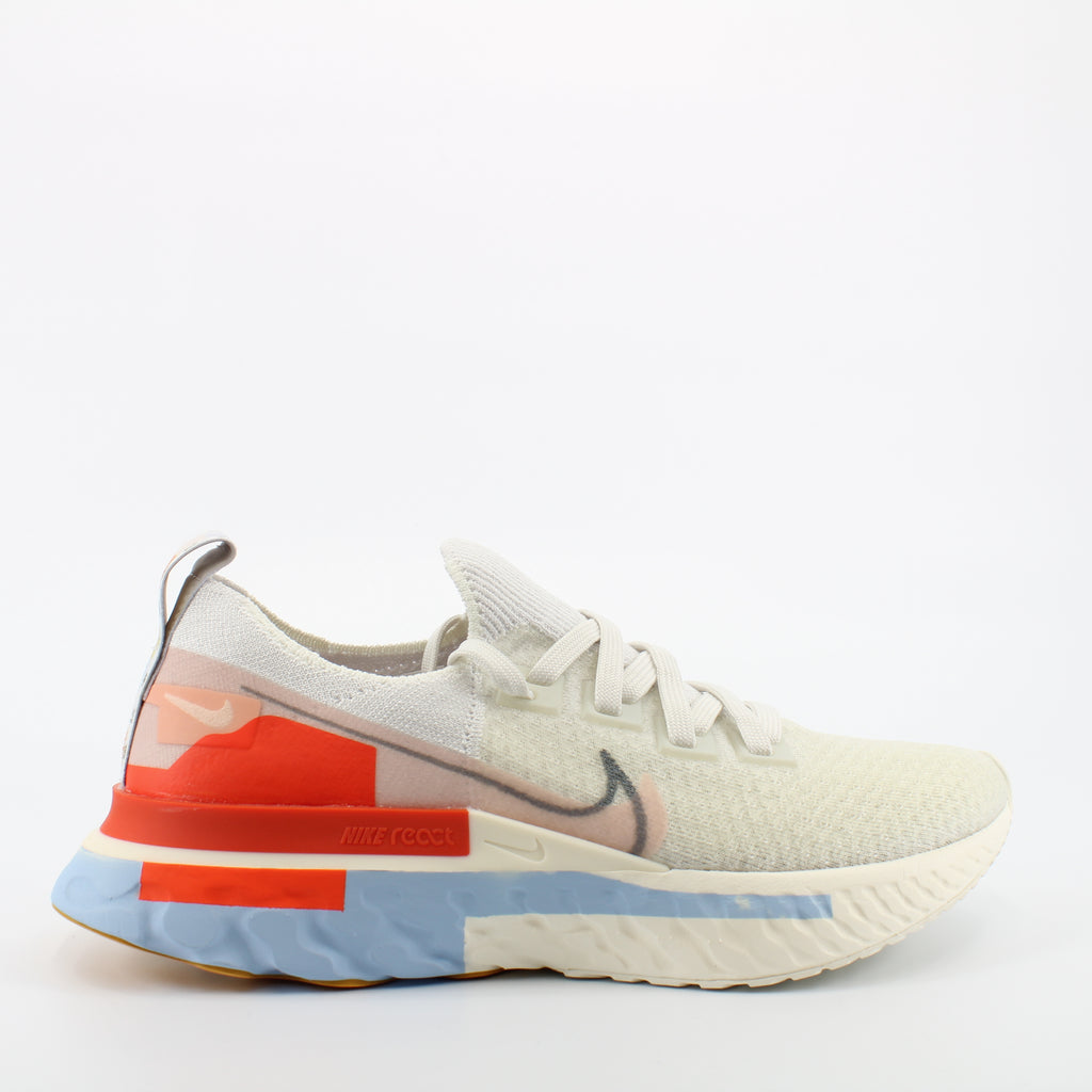 Nike React Infinity FK White Textile Womens Lace Up Running Trainers CU0430 001