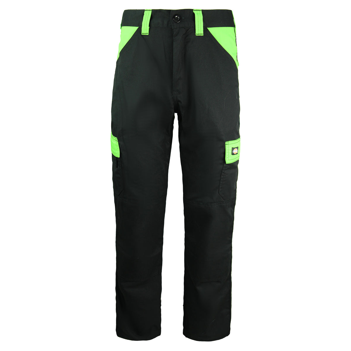 Dickies Everyday Mens Black/Lime Work Wear Trousers