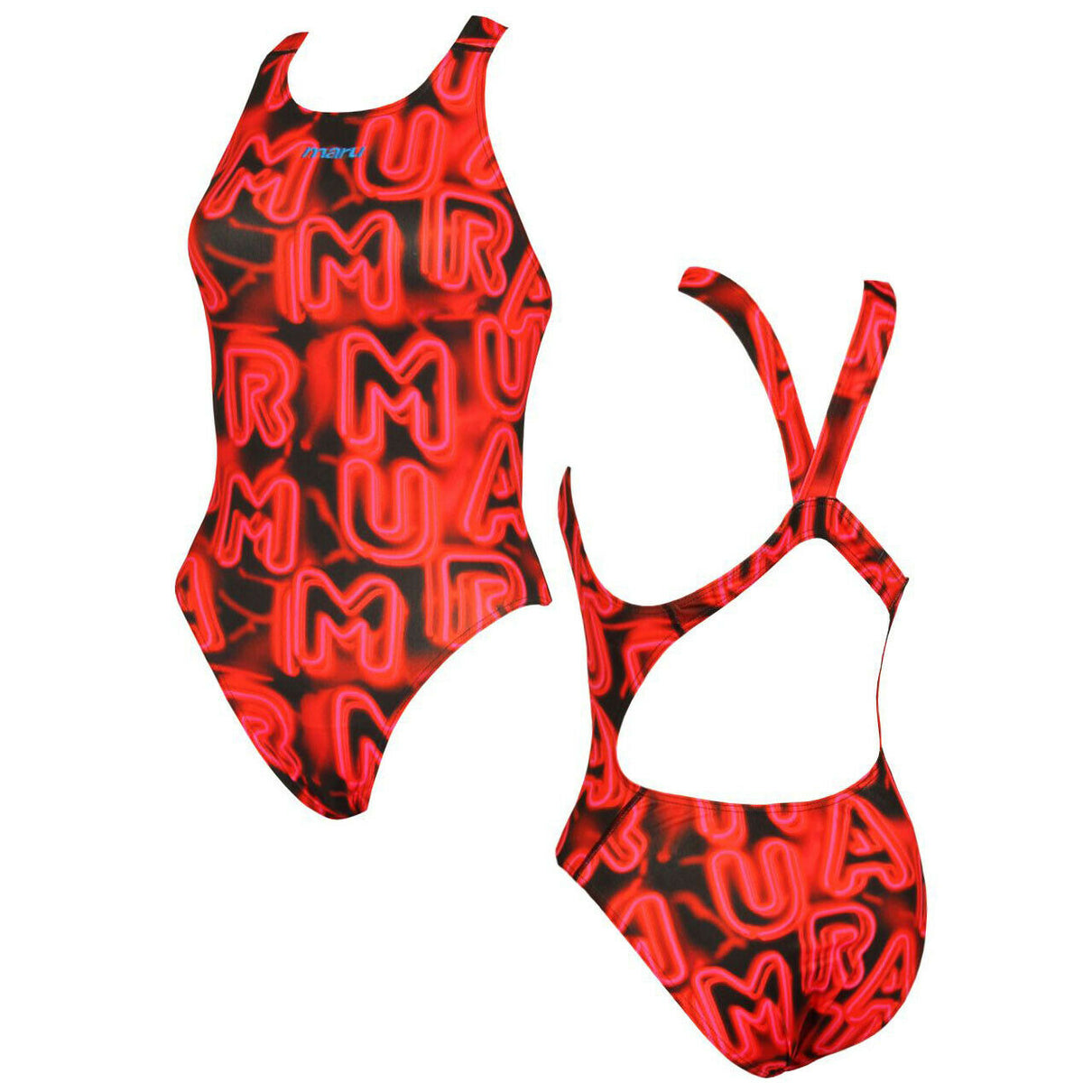 Maru Neon Womens Red Swimsuit