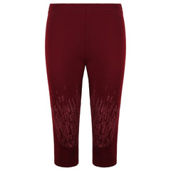 Gymshark Combat Womens Burgundy Cropped Leggings