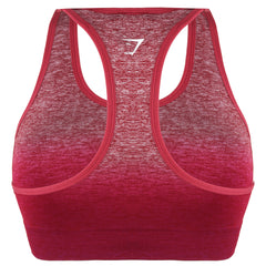 Gymshark Seamless Womens Ombre Burgundy Sports Bra