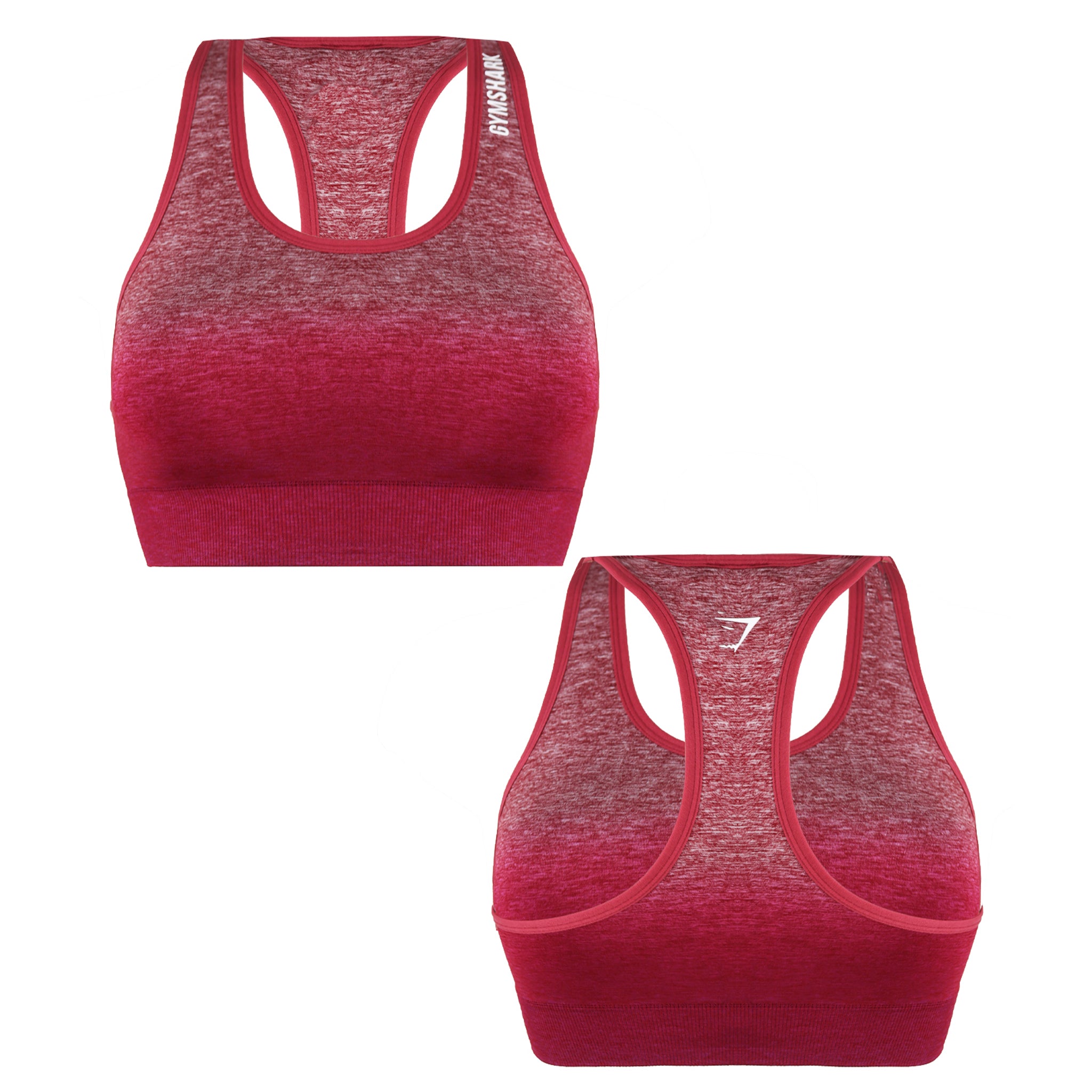 Gymshark Seamless Womens Ombre Burgundy Sports Bra