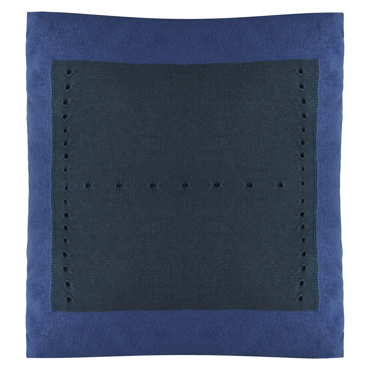 Hackett London Perforated Navy Knitted Pillow