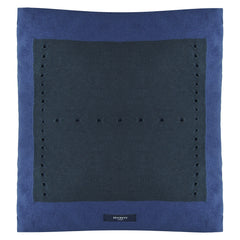 Hackett London Perforated Navy Knitted Pillow