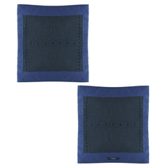 Hackett London Perforated Navy Knitted Pillow